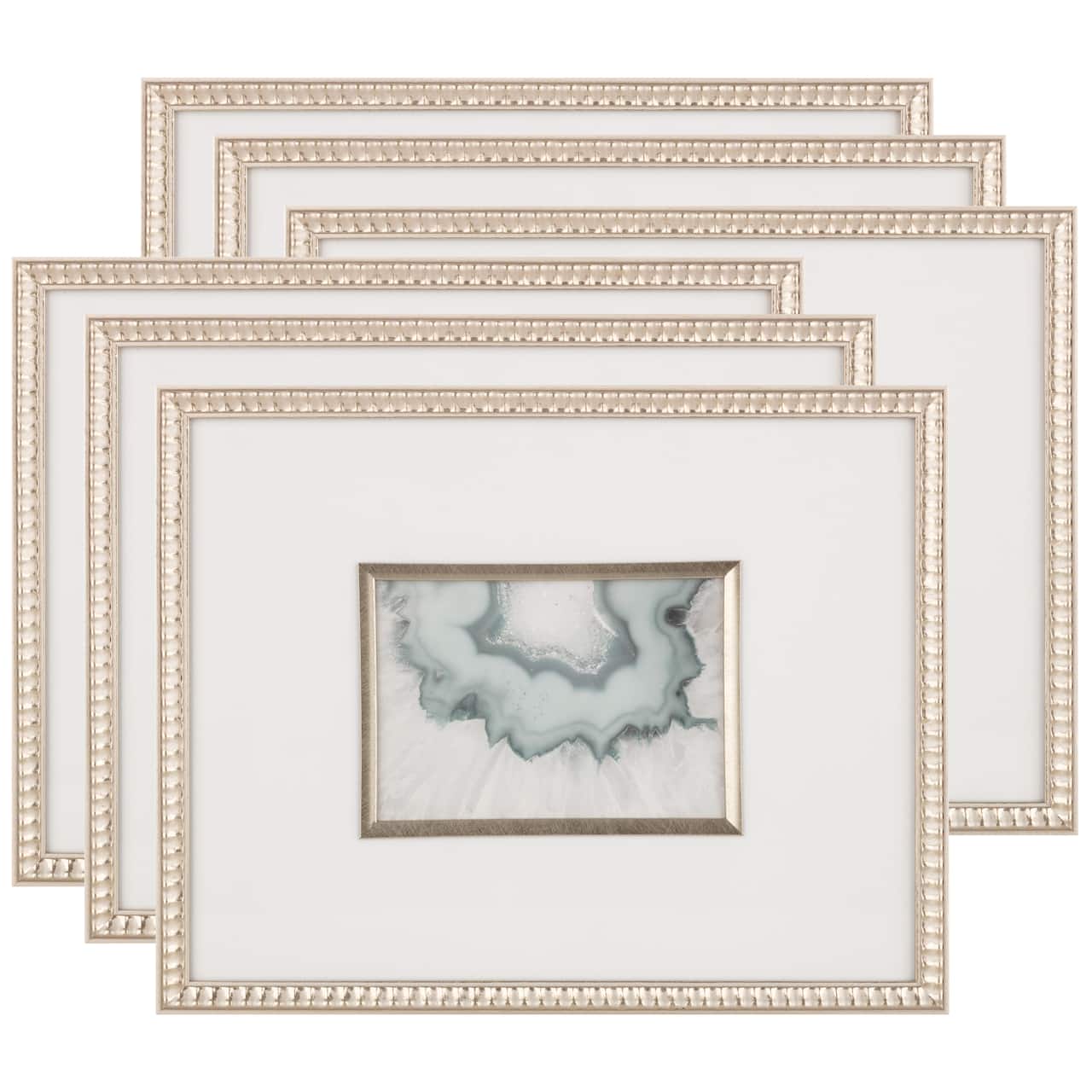 6 Pack: Metallic Gold Scalloped Frame with Mat, Gallery by Studio Décor®